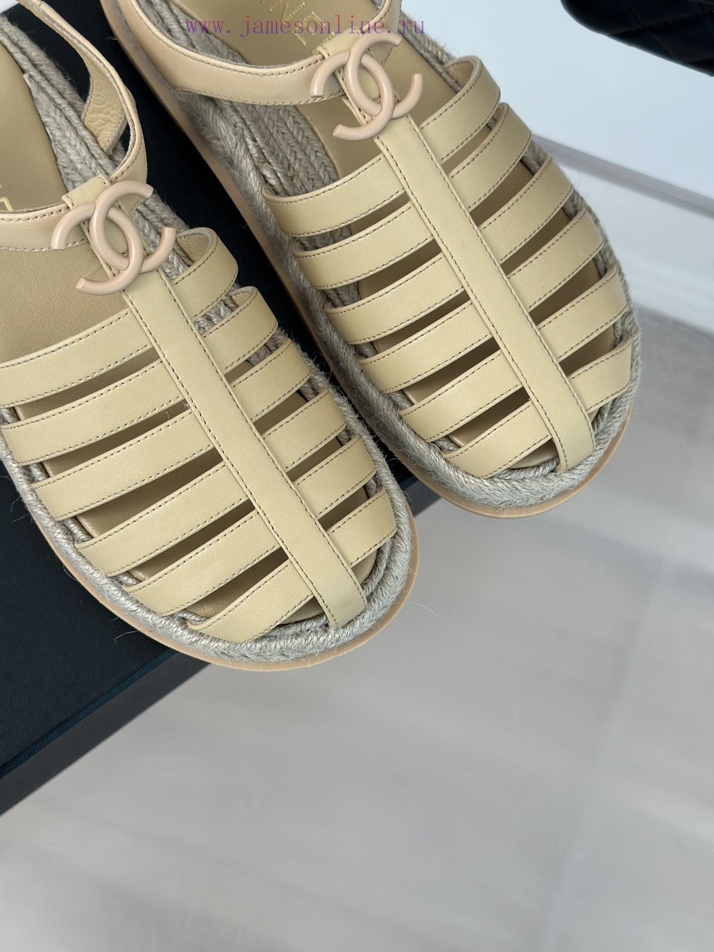 Chanel | Chanel 24C New Product ClassicDouble C Grass Woven Roman Pigsty SandalsThe Shoe Upper 5zehtrn7 - Image 8
