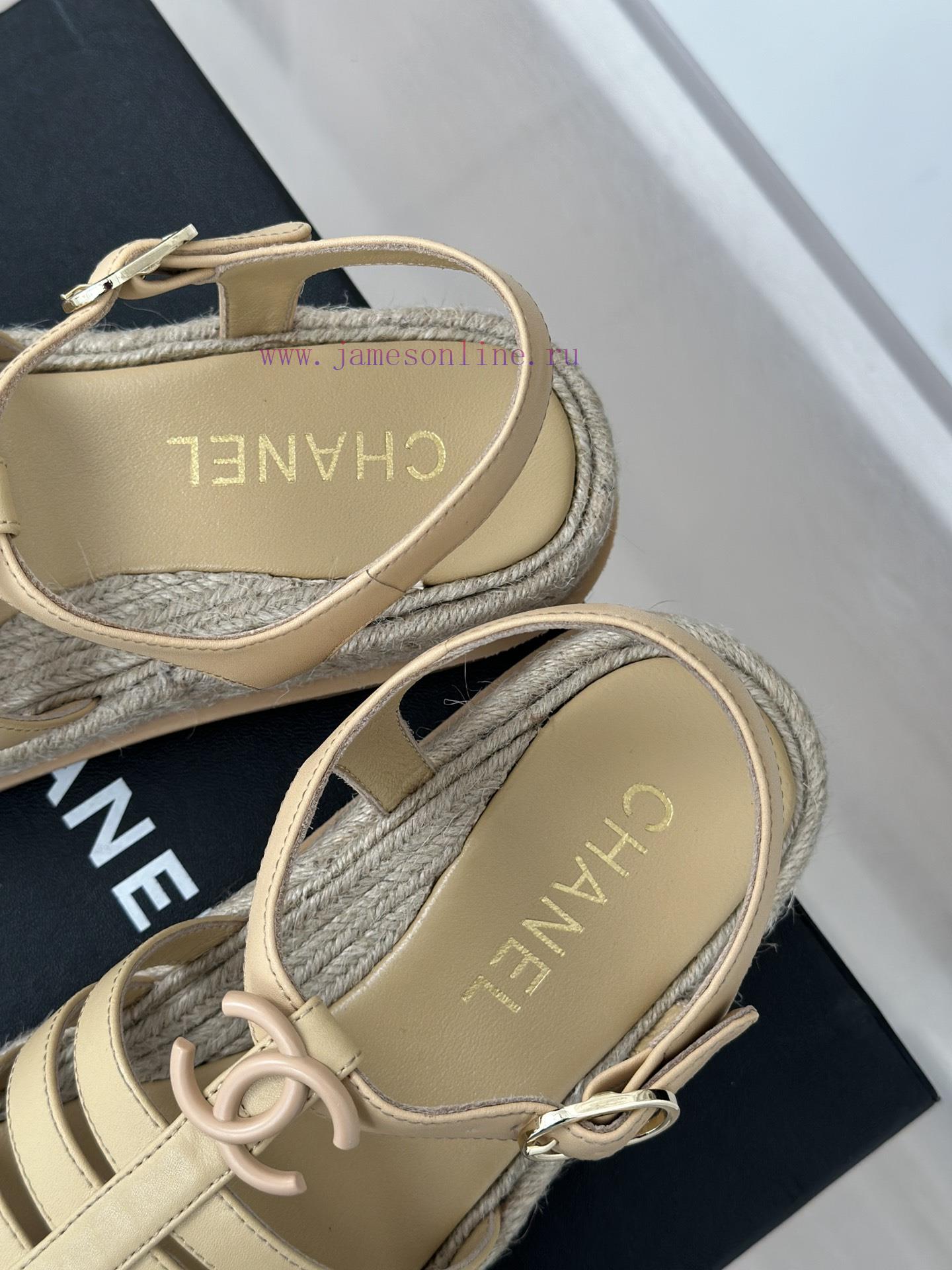 Chanel | Chanel 24C New Product ClassicDouble C Grass Woven Roman Pigsty SandalsThe Shoe Upper 5zehtrn7 - Image 9