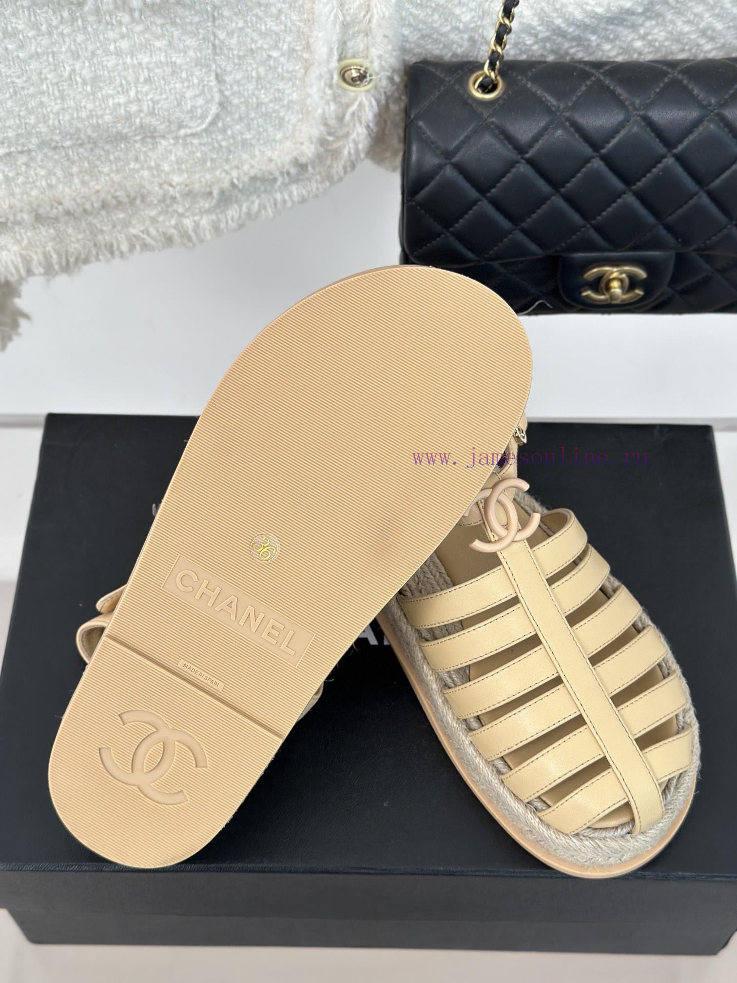 Chanel | Chanel 24C New Product ClassicDouble C Grass Woven Roman Pigsty SandalsThe Shoe Upper 5zehtrn7 - Image 10
