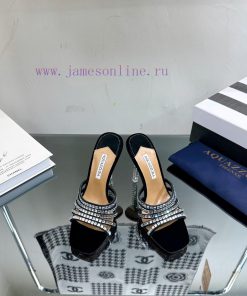 2024 Spring/Summer New AQUAZURA Zp Original Mold New Glass Door Diamond Heel Sandals——————————— g0631m0v