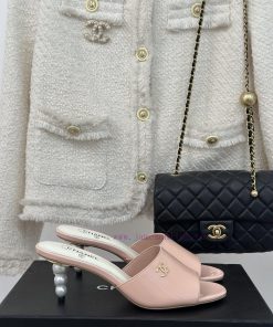Chanel | Chanel 24C New Product ClassicPearl High-heeled Slippers And Sandals SeriesThe Shoe Up 0mekwjo3