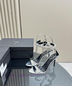 Giuseppe ZanottiGZ 2024s New Rhinestone High HeelsLacquer Leather Shoe Headpiece With Rhineston 59a9plm2