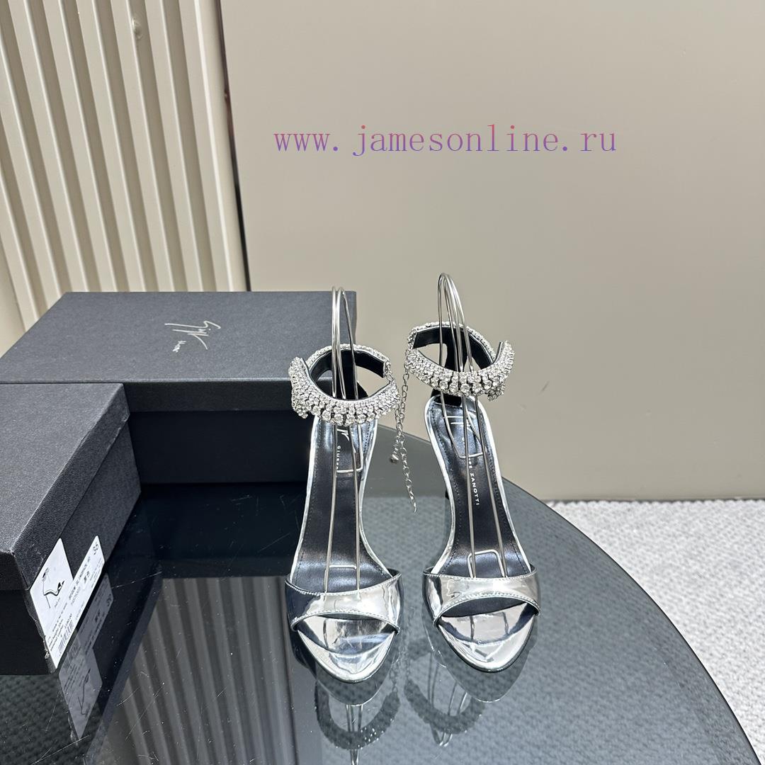 Giuseppe ZanottiGZ 2024s New Rhinestone High HeelsLacquer Leather Shoe Headpiece With Rhineston 59a9plm2 - Image 3
