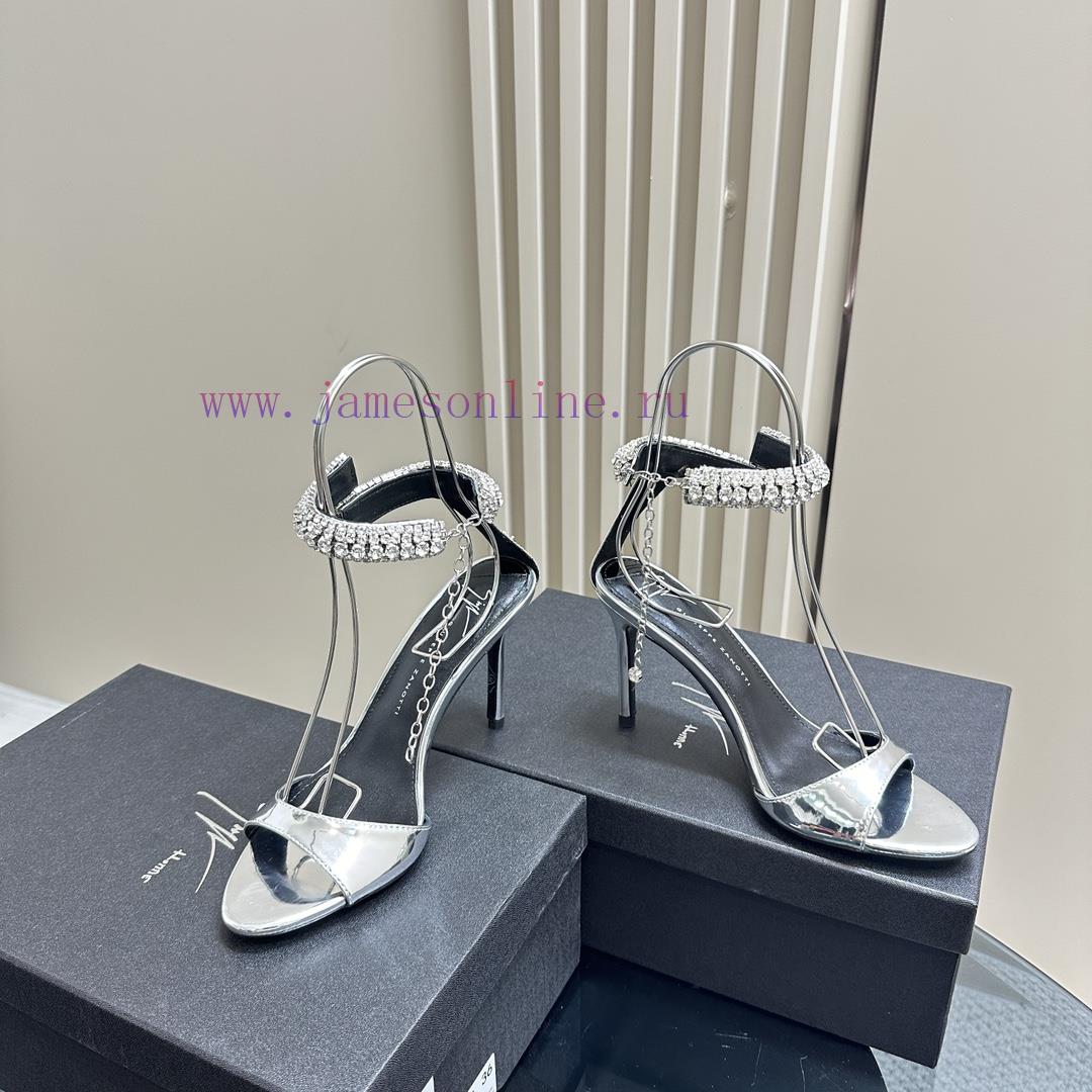 Giuseppe ZanottiGZ 2024s New Rhinestone High HeelsLacquer Leather Shoe Headpiece With Rhineston 59a9plm2 - Image 4