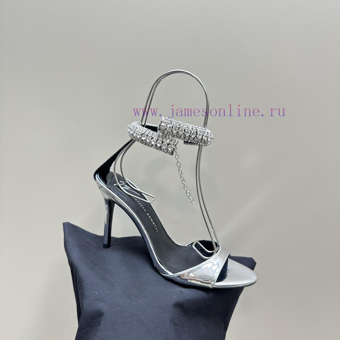 Giuseppe ZanottiGZ 2024s New Rhinestone High HeelsLacquer Leather Shoe Headpiece With Rhineston 59a9plm2 - Image 8