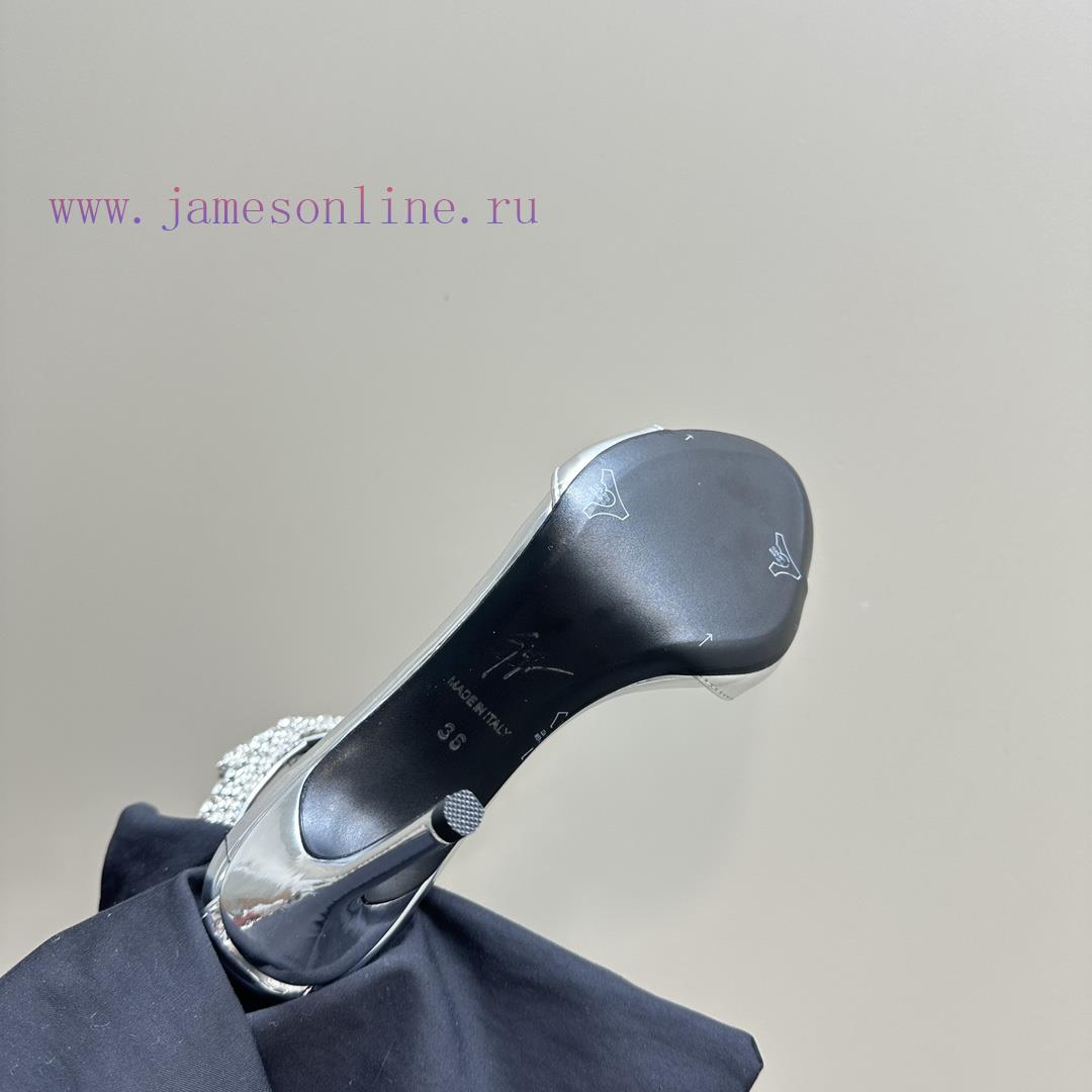 Giuseppe ZanottiGZ 2024s New Rhinestone High HeelsLacquer Leather Shoe Headpiece With Rhineston 59a9plm2 - Image 10