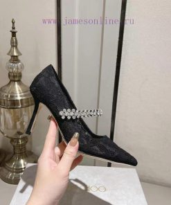 Jimmyhoo Rhinestone Single ShoeOne Word Rhinestone High HeelsThe Shoe Upper Is Made Of Imported wws47nua