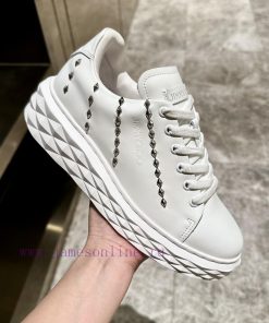 2024 New Jimmy Zhou JIMMY CHOO Released Grid Original Large Soled Casual White Shoes Adopting T 5o7f91j0