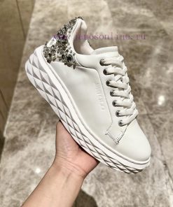 2024 New Jimmy Zhou JIMMY CHOO Released Original Large Sole Casual White Shoes Adopting The Lat 4ze15pk2