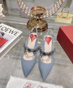 𝐑𝐨𝐠𝐞𝐫𝐕𝐢𝐯𝐢 * 2024 Spring/Summer New Women's Shoes Virgule Diamond Buckle Lacquered Leather Rear i31azu4o