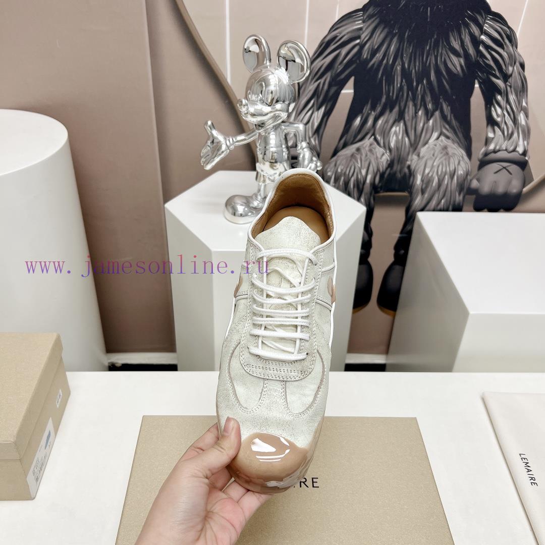 Leather Mask 'Top'LEMAIRE 24vs Spring Latest King Explosives SeriesRound Toe Lace Up German Tra tikl544x - Image 7