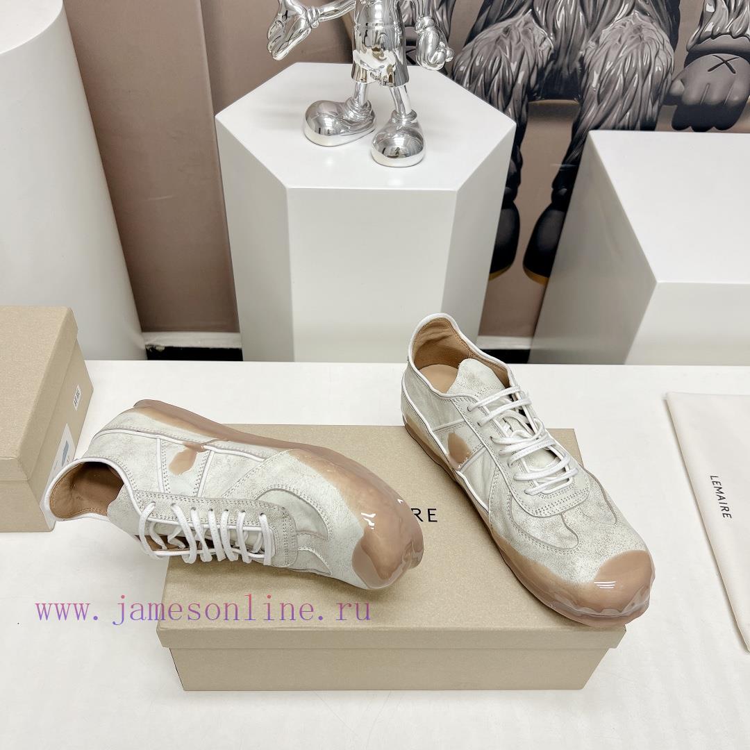 Leather Mask 'Top'LEMAIRE 24vs Spring Latest King Explosives SeriesRound Toe Lace Up German Tra tikl544x - Image 8