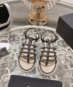 Chanel | Chanel 24c Spring/Summer New ProductsHemp Rope Double C-chain Roman SandalsThe Blockbu gc6o0e6e