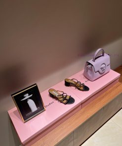 The MostAQUAZURA Big Pineapple Water Diamond Decorative Coarse Heel Sandals2024 Spring/Summer W k8l76bkw