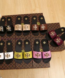 19818-2 Toribechi Flat Sandals Made Of Cowhide Fabric Available In Black Burgundy Pink White Ea m2nabbxc
