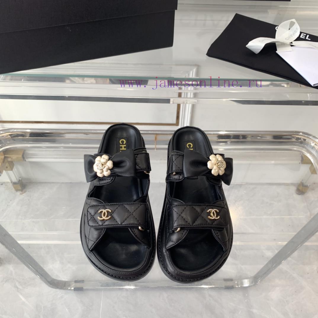 Chanel's New Beach Sandals With Leather Upper Top Of The Line Super Version Super Popular Style hi2rzhmt