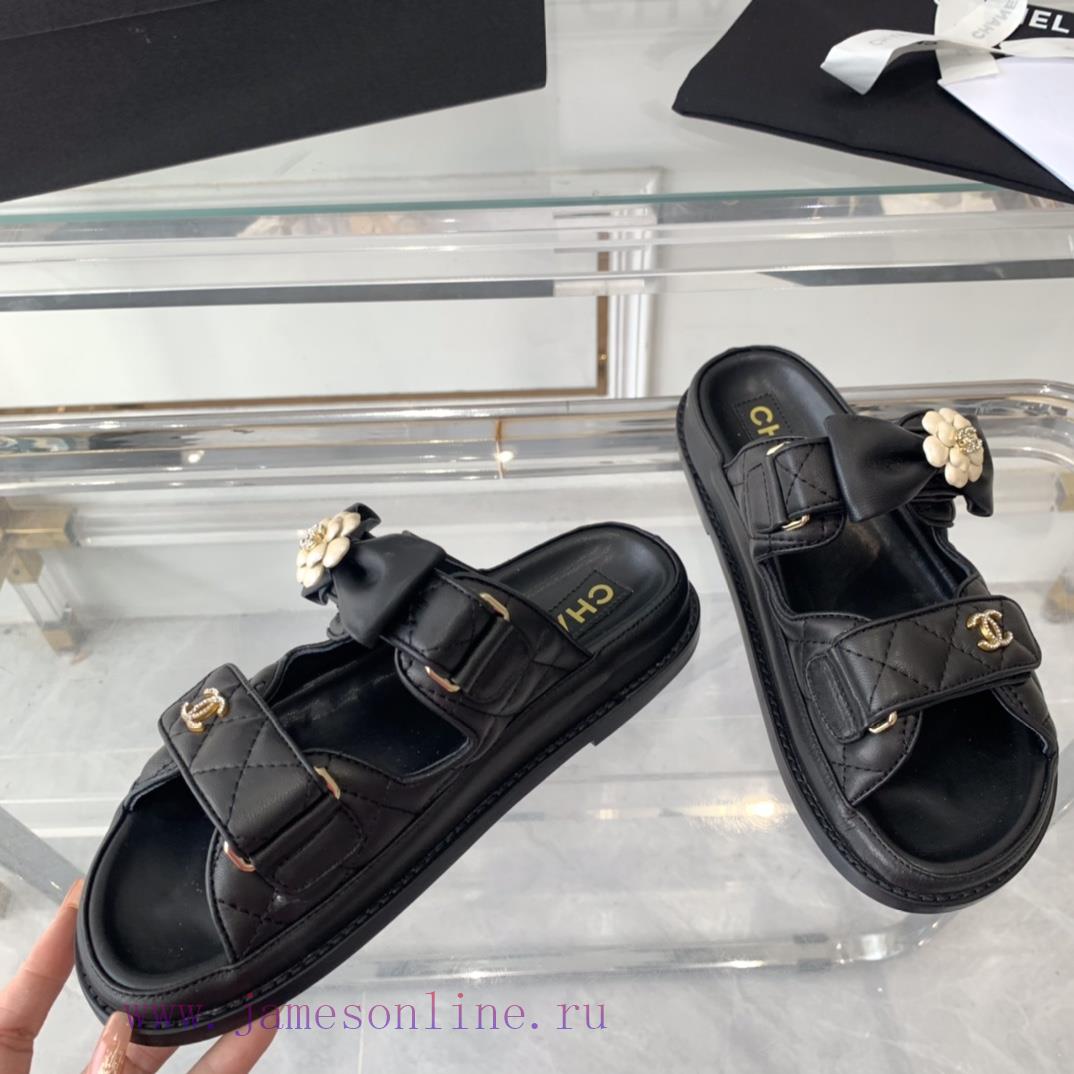 Chanel's New Beach Sandals With Leather Upper Top Of The Line Super Version Super Popular Style hi2rzhmt - Image 5