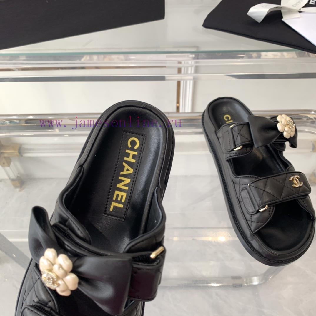 Chanel's New Beach Sandals With Leather Upper Top Of The Line Super Version Super Popular Style hi2rzhmt - Image 6