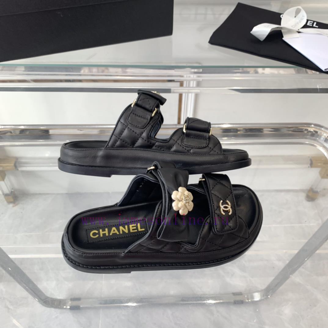 Chanel's New Beach Sandals With Leather Upper Top Of The Line Super Version Super Popular Style hi2rzhmt - Image 9