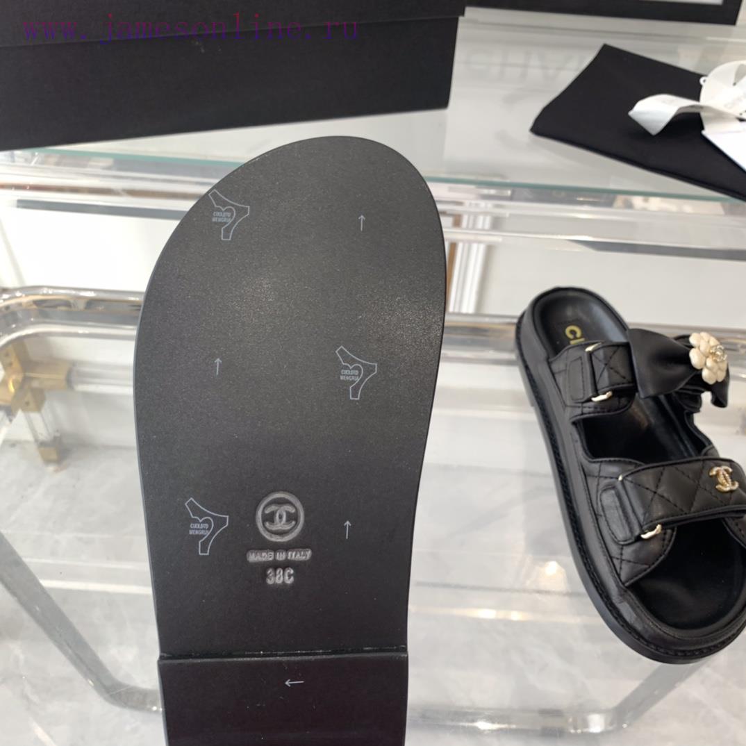 Chanel's New Beach Sandals With Leather Upper Top Of The Line Super Version Super Popular Style hi2rzhmt - Image 10