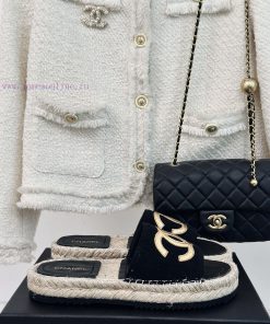 Chanel | Chanel 24S Spring/Summer New Product Large Pair C Grass Weaving Fisherman's SlippersTh a6j1xrt3
