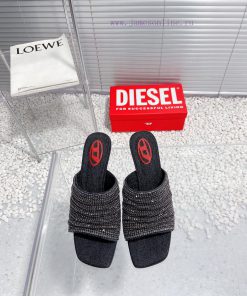 Diesel Niche Personality Diamond High Heels Denim SlippersWho Hasn't Acquired The Diesel Matchi 9u4weqf0