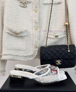 Chanel | Chanel 24P New ProductDiamond Double C Thick Heel SlippersThe Upper Of The Shoe Is Mad su165wnx