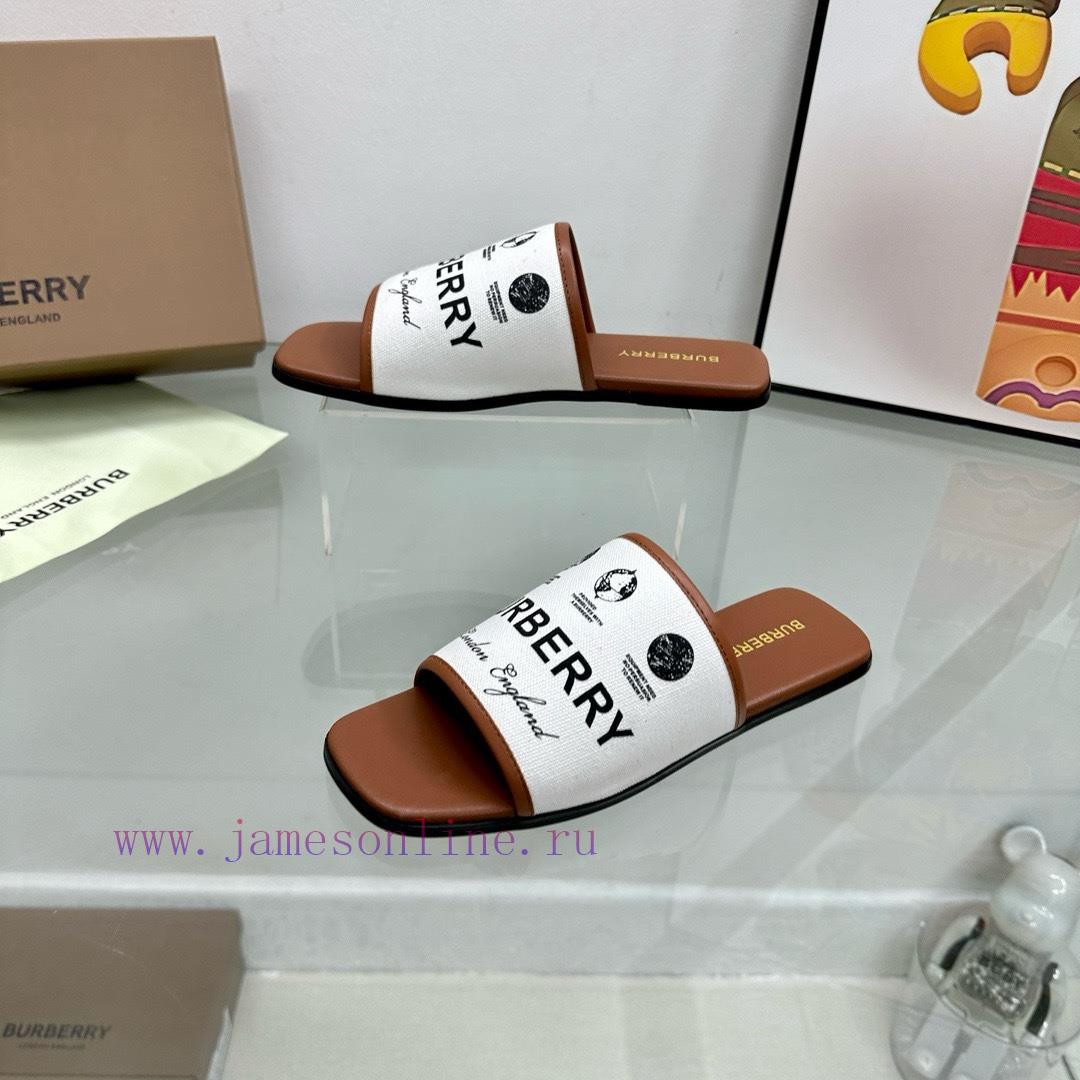 New Product Launched Burberry Flat SlippersChannel Goods Vulcanized One Foot Stepping Burberry 7inf7yep - Image 4