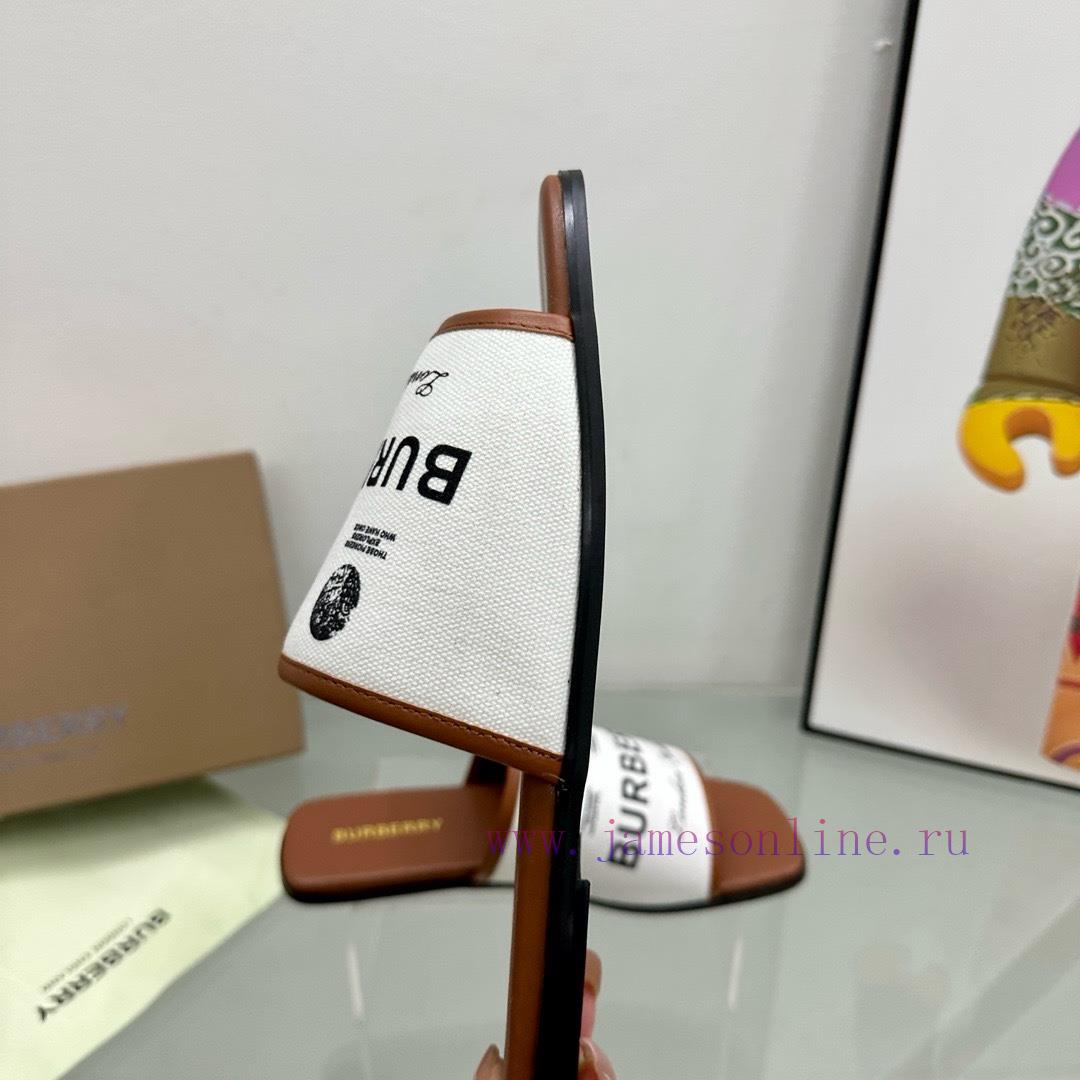 New Product Launched Burberry Flat SlippersChannel Goods Vulcanized One Foot Stepping Burberry 7inf7yep - Image 7