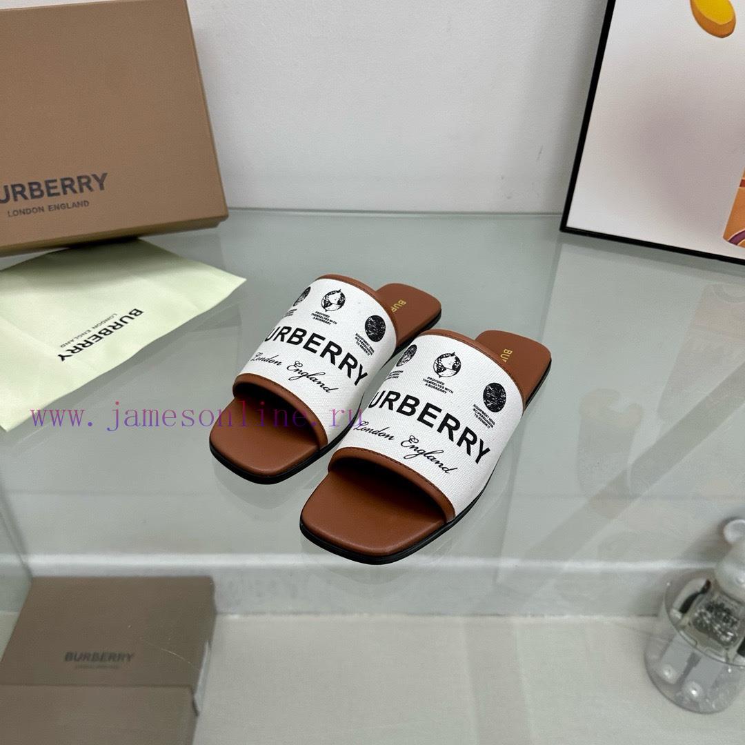 New Product Launched Burberry Flat SlippersChannel Goods Vulcanized One Foot Stepping Burberry 7inf7yep - Image 9