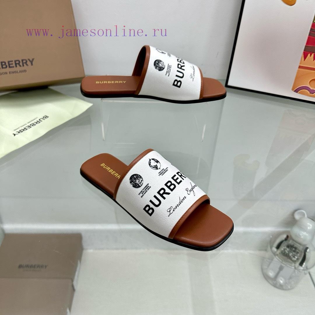 New Product Launched Burberry Flat SlippersChannel Goods Vulcanized One Foot Stepping Burberry 7inf7yep - Image 10