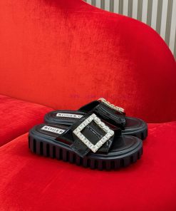 Rv Ss24 New Arrival～RV Thick Bottom Square Buckle Slippers 24 New ProductsThick Bottom Height I m50x7rmm
