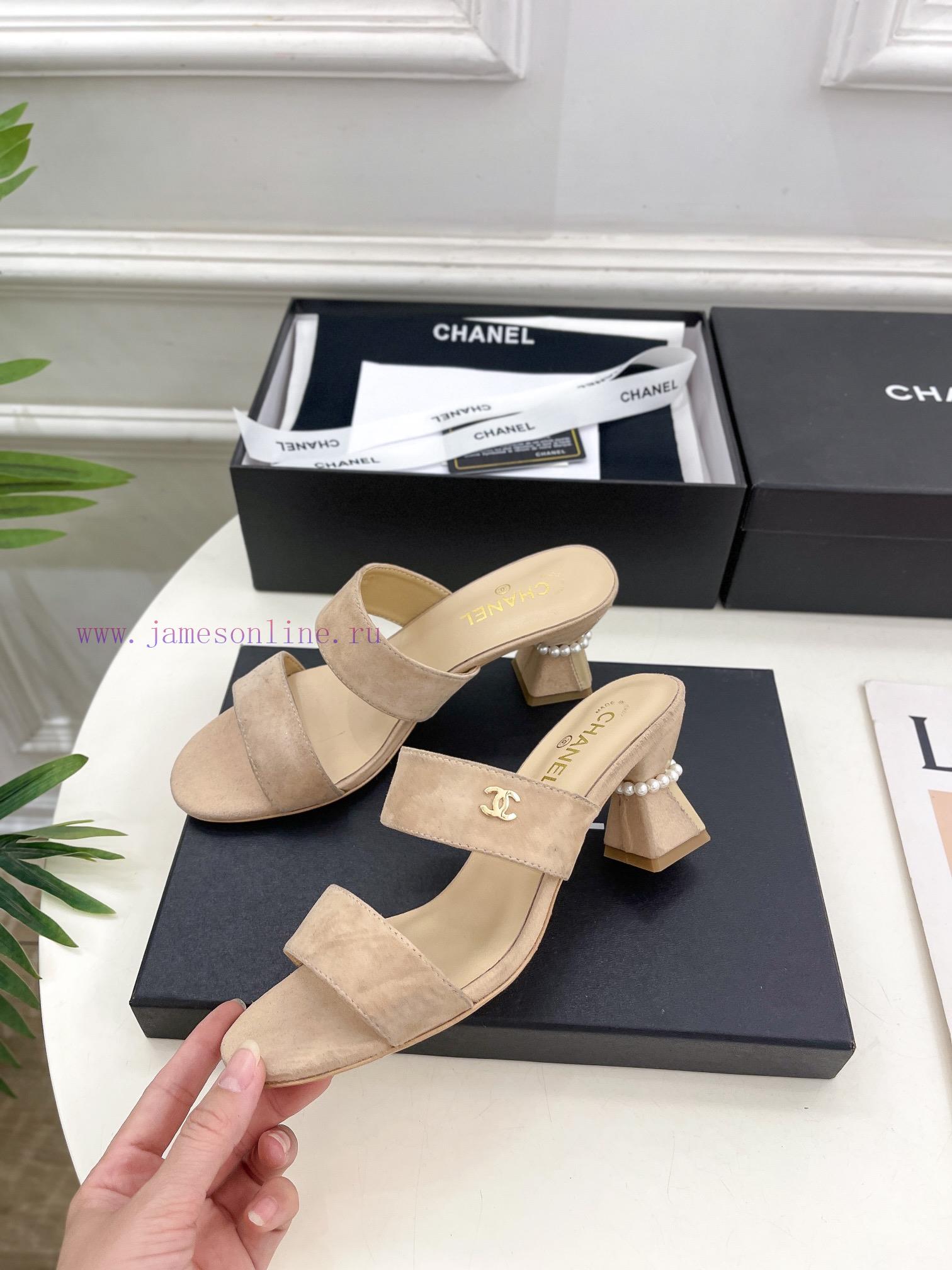 ️𝐂𝐇𝐀𝐍𝐄* 🦋 2024 Early Spring New Product Classic Pearl Heel Slippers Series Newly Released 〰The div5fhq0 - Image 6
