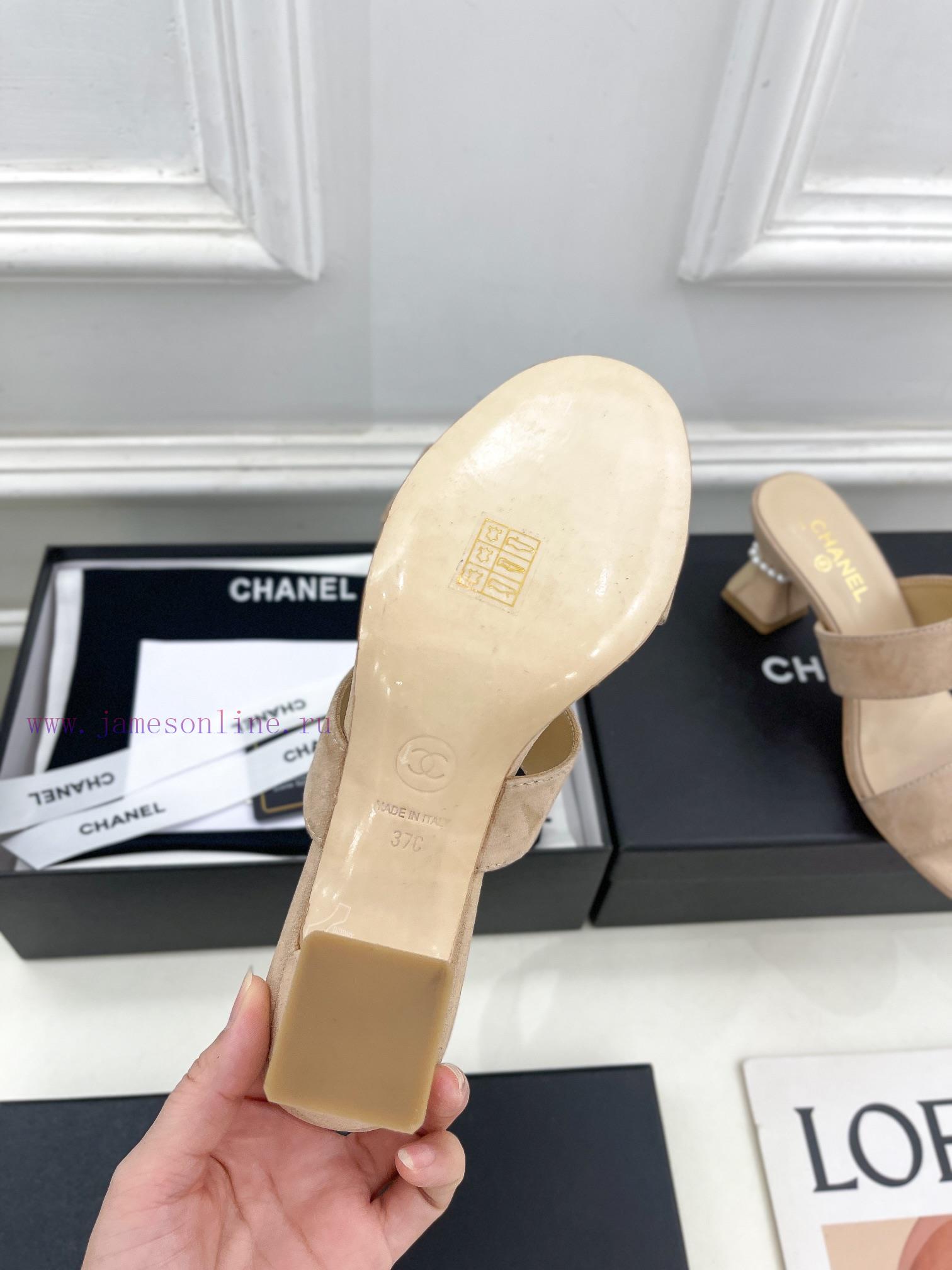 ️𝐂𝐇𝐀𝐍𝐄* 🦋 2024 Early Spring New Product Classic Pearl Heel Slippers Series Newly Released 〰The div5fhq0 - Image 10