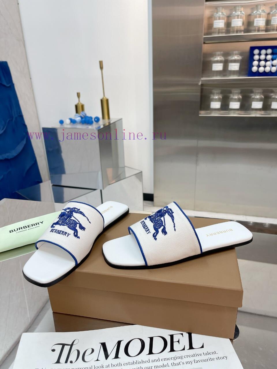 New Product Launch ️ Burberry Thick Heels And Flat Slippers Channel Goods Vulcanized One Step S kr4m1d4b - Image 2