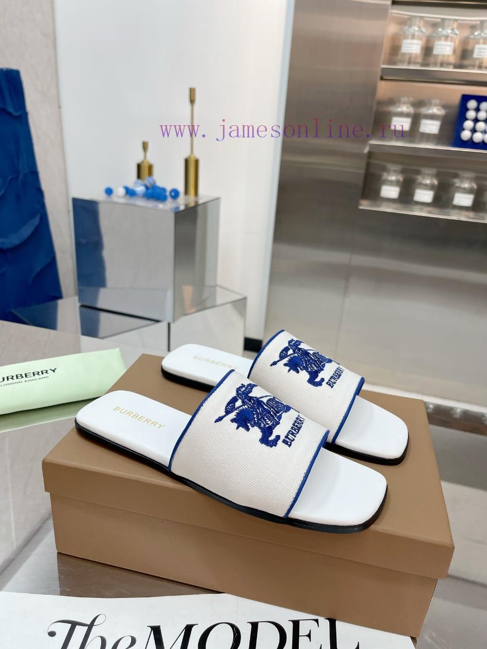 New Product Launch ️ Burberry Thick Heels And Flat Slippers Channel Goods Vulcanized One Step S kr4m1d4b - Image 4