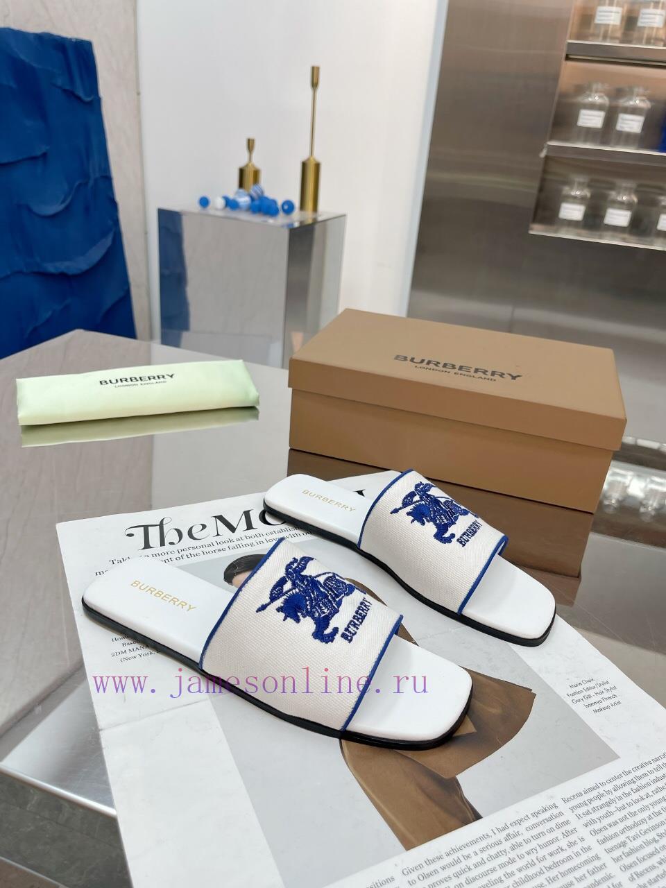 New Product Launch ️ Burberry Thick Heels And Flat Slippers Channel Goods Vulcanized One Step S kr4m1d4b - Image 5