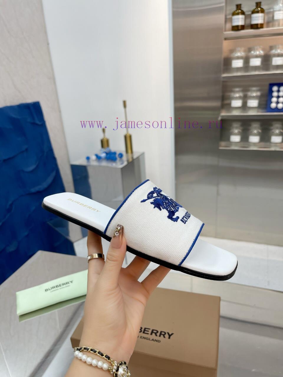 New Product Launch ️ Burberry Thick Heels And Flat Slippers Channel Goods Vulcanized One Step S kr4m1d4b - Image 6