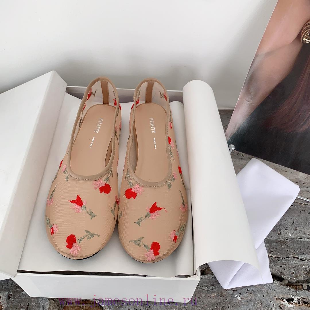Khaite 𝟐𝟎𝟐 4 Spring/Summer New Embroidered Small Mesh Shoes This Season's Most Immortal 🧚 ️ Mes uh4s8rvs - Image 6