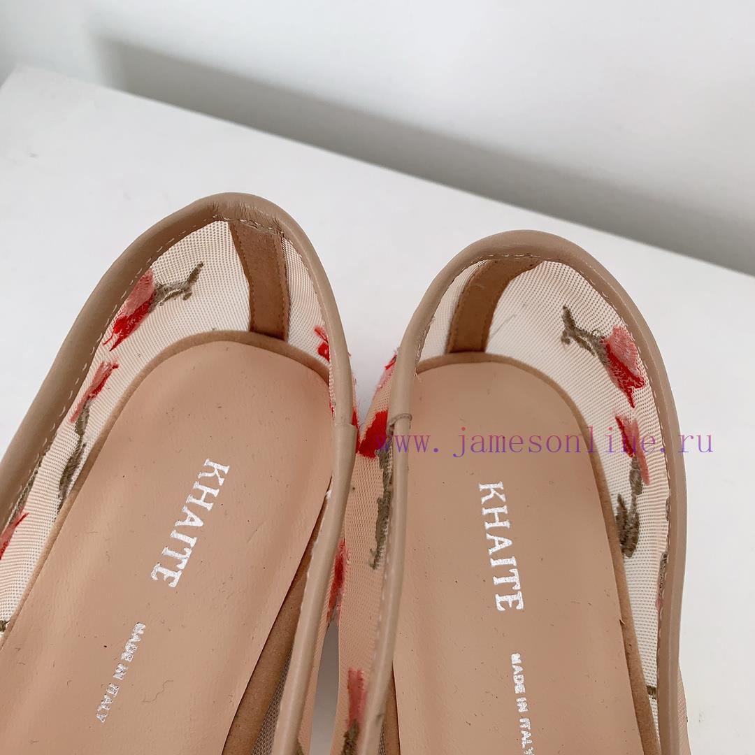 Khaite 𝟐𝟎𝟐 4 Spring/Summer New Embroidered Small Mesh Shoes This Season's Most Immortal 🧚 ️ Mes uh4s8rvs - Image 9