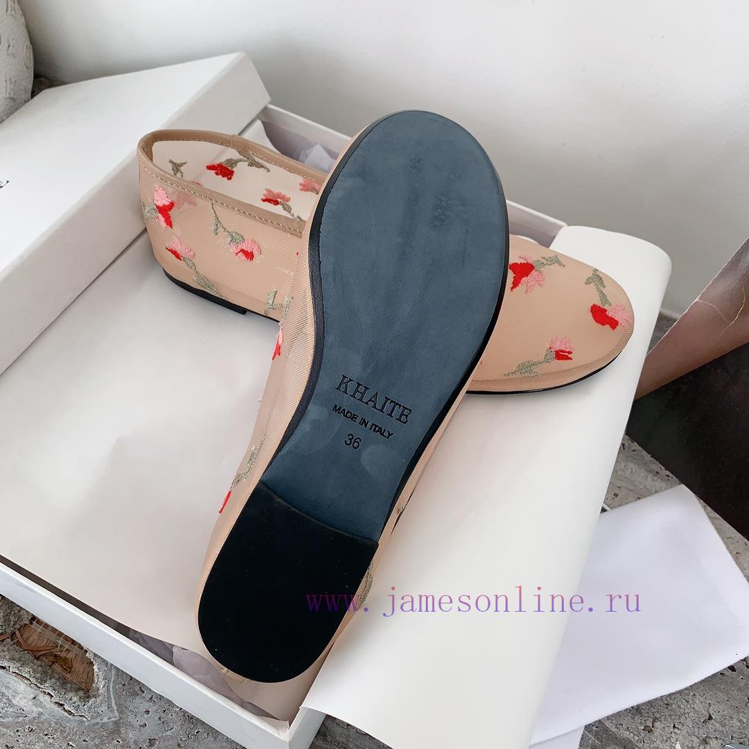 Khaite 𝟐𝟎𝟐 4 Spring/Summer New Embroidered Small Mesh Shoes This Season's Most Immortal 🧚 ️ Mes uh4s8rvs - Image 10