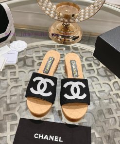 Chan... L Ss24 New Arrival~Chanel Classic Wedge Heel Thick Soled Slippers Classic ColorAuthenti onwrefir