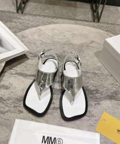 Maison Marginal * MM6 Thick Heel A Very High-end Pair Of Thick Heel Clip On Sandals SeriesMajir 0w41i81w