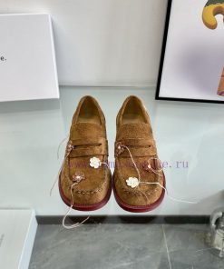 The Well Behaved French Niche Margee 2024s Retro Floral Handmade Loafers Have Super Well Matche i1017rc7