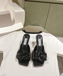 | ²⁰²4 𝐬𝐬  🤍🤎Real Leather Flower Slippers Jimmy Choo Sheepskin Is Amazing. Zhou Yangjie's Summe tqtxq6fw