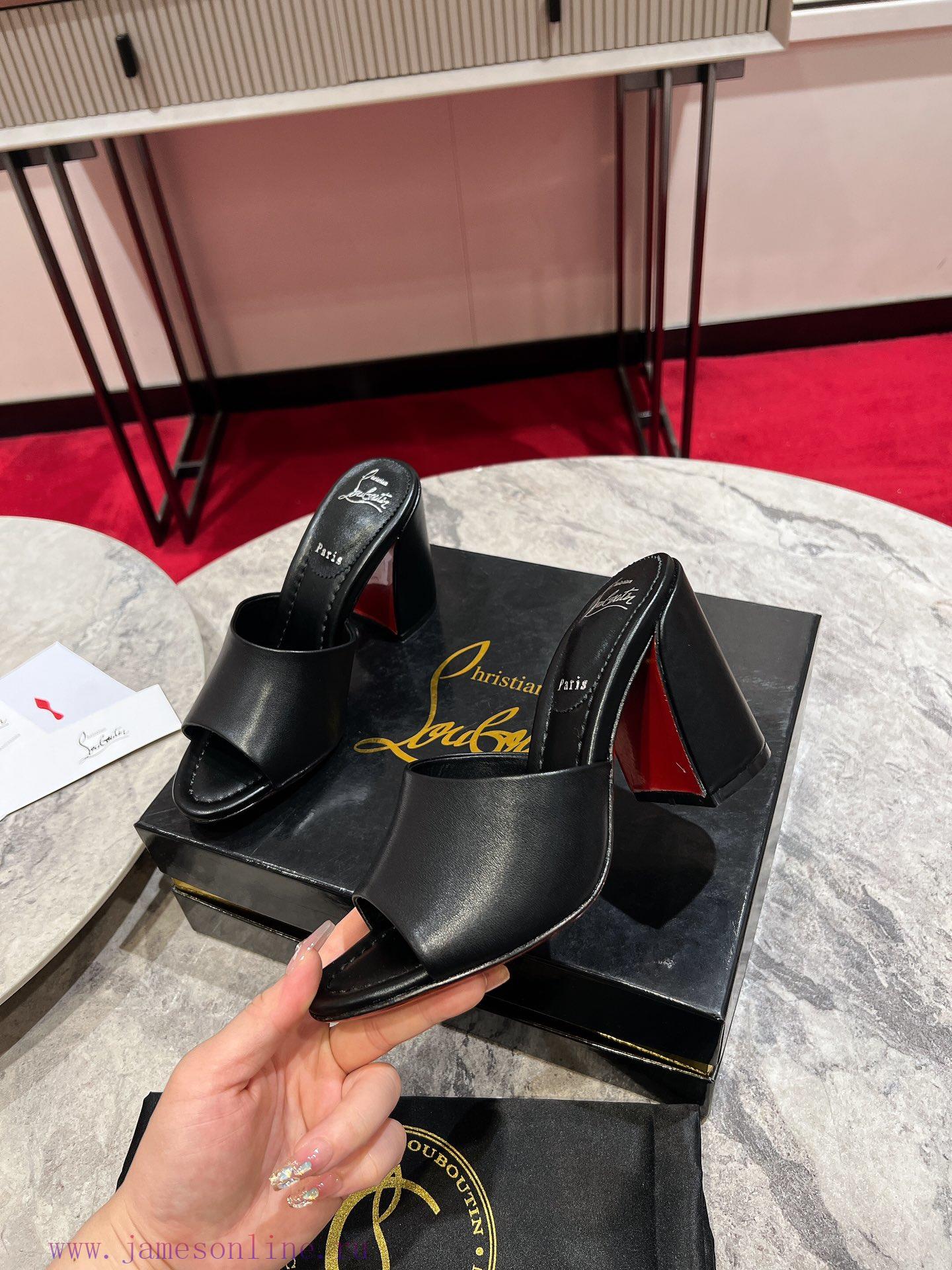 Coarse Heeled Slippers 🦋 ꫛꫀw.︎ ️This Sandal Features A Square Angled 85mm Heel And A Clean Slim wjrnvh23 - Image 4