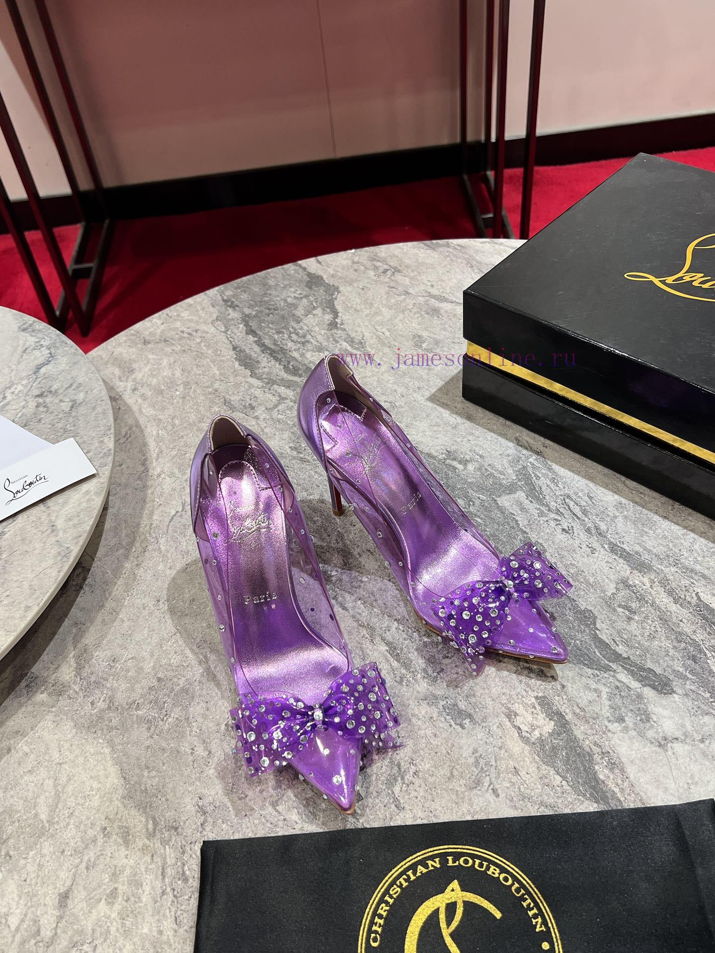 CL Film Butterfly Single Shoes 🦋 The Jelly Strass High-heeled Shoes Feature A Pointed Design An i7nx5j38 - Image 2