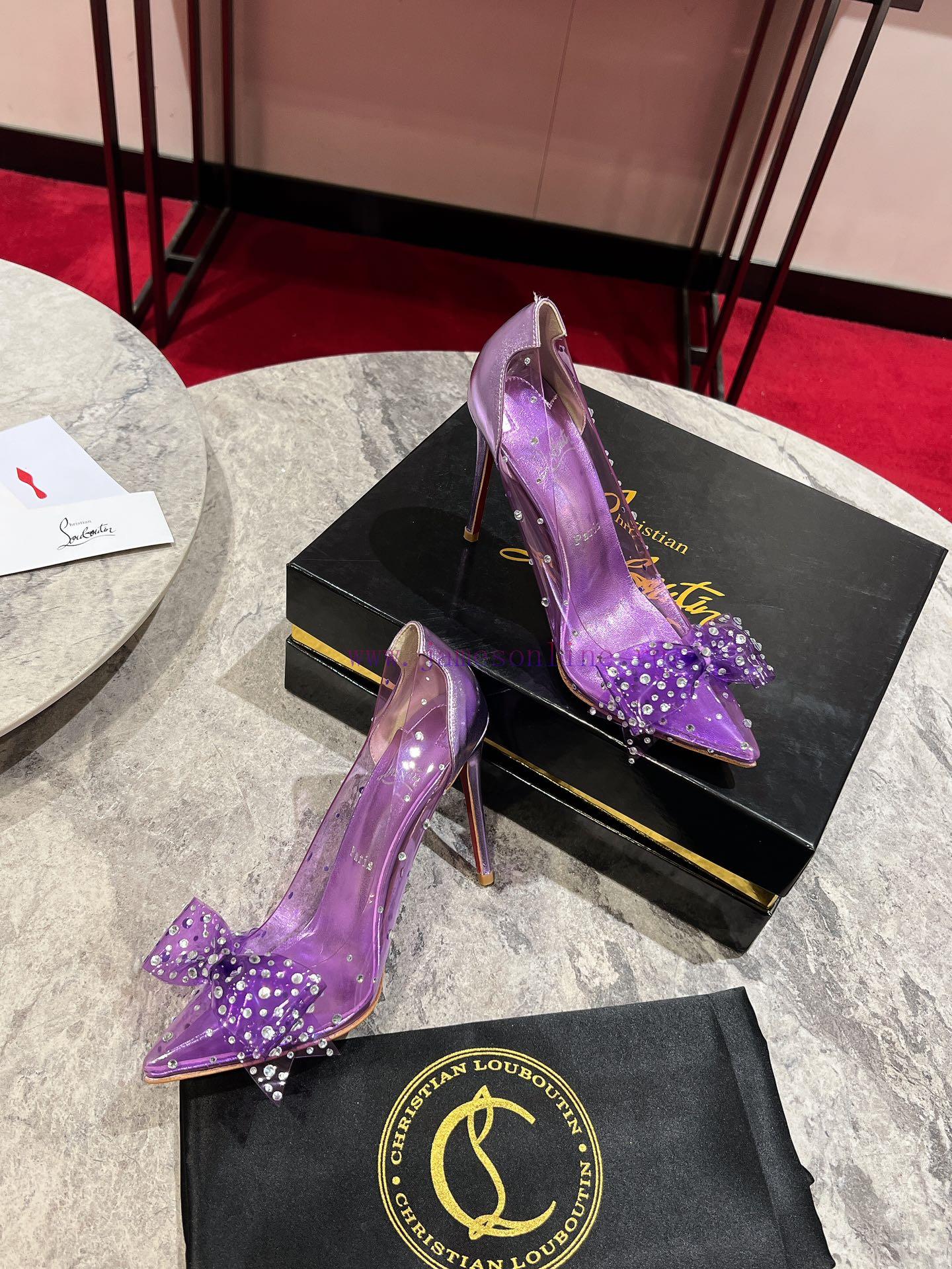 CL Film Butterfly Single Shoes 🦋 The Jelly Strass High-heeled Shoes Feature A Pointed Design An i7nx5j38 - Image 3