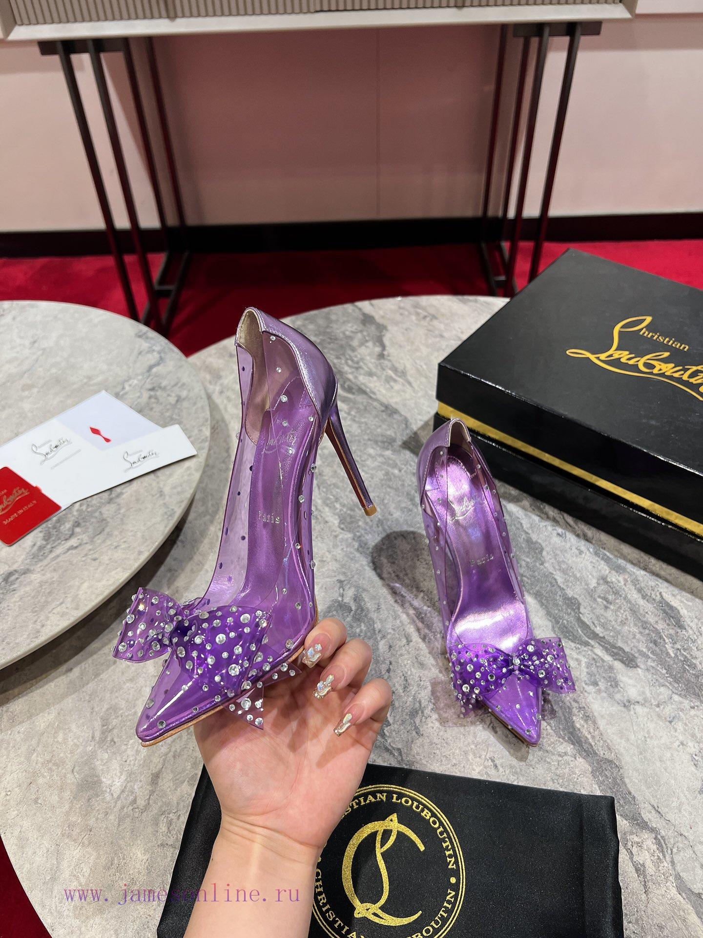 CL Film Butterfly Single Shoes 🦋 The Jelly Strass High-heeled Shoes Feature A Pointed Design An i7nx5j38 - Image 5