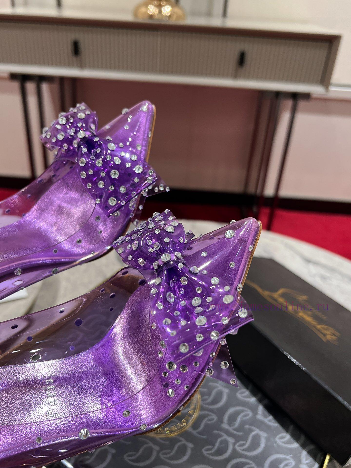 CL Film Butterfly Single Shoes 🦋 The Jelly Strass High-heeled Shoes Feature A Pointed Design An i7nx5j38 - Image 8